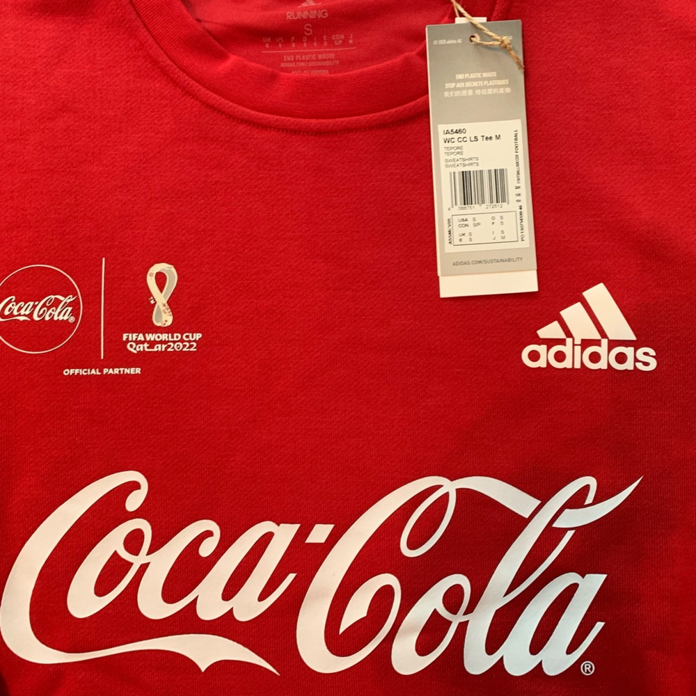 Adidas FIFA 2022 World Cup Coca-Cola Red Sweatshirt